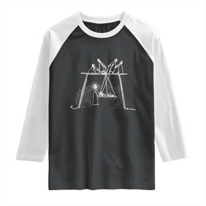 Paralyzed Man Christian Religious Jesus Healing Raglan Shirt TS11 Black White Print Your Wear