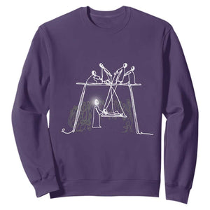 Paralyzed Man Christian Religious Jesus Healing Sweatshirt TS11 Purple Print Your Wear