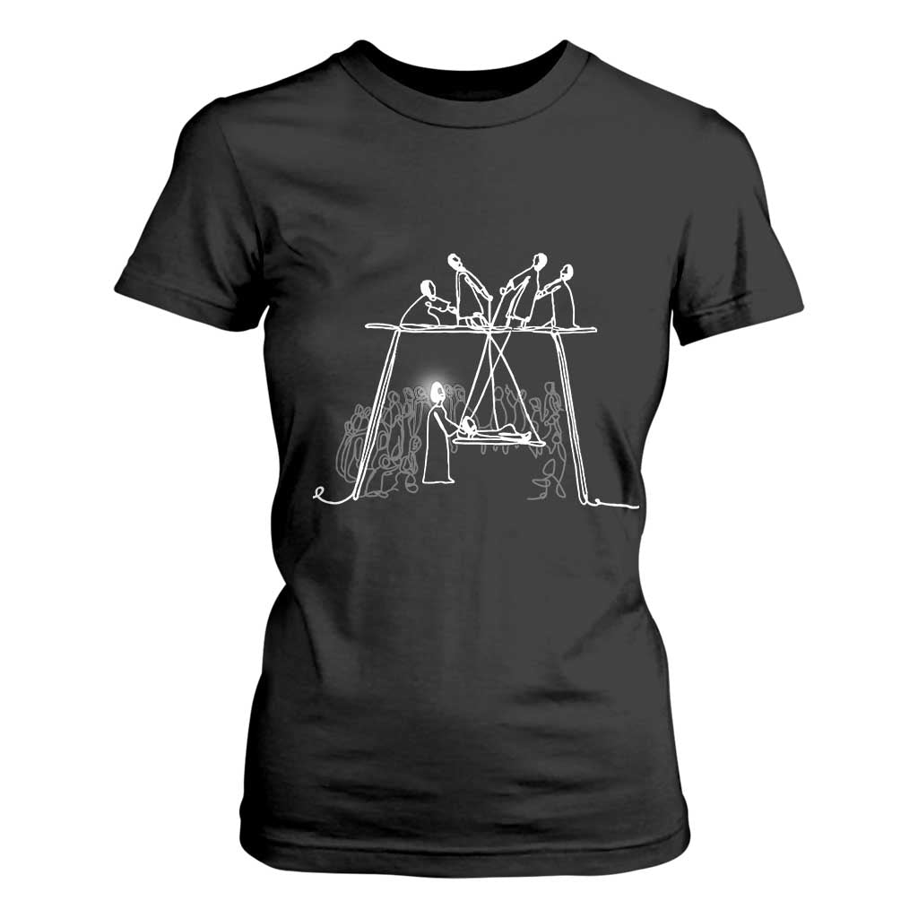 Paralyzed Man Christian Religious Jesus Healing T Shirt For Women TS11 Black Print Your Wear