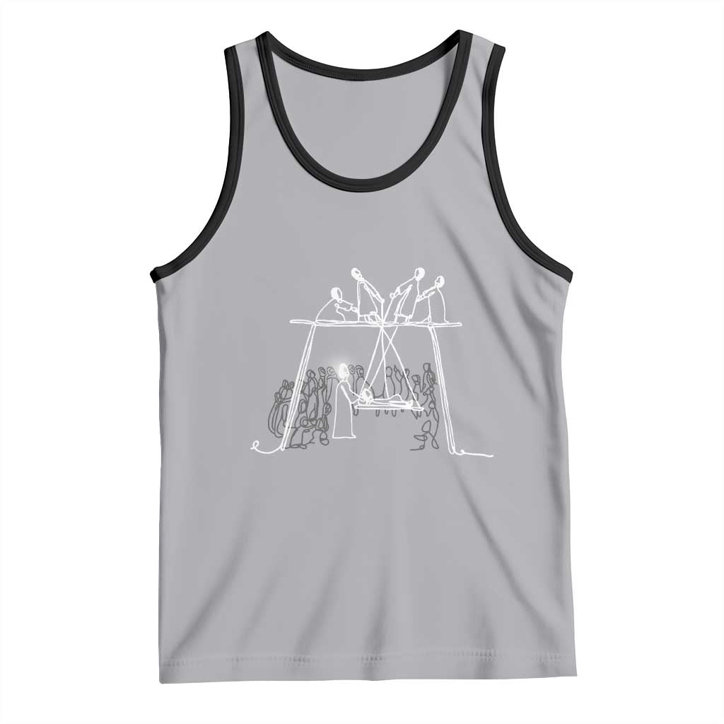 Paralyzed Man Christian Religious Jesus Healing Tank Top TS11 Athletic Heather Black Print Your Wear