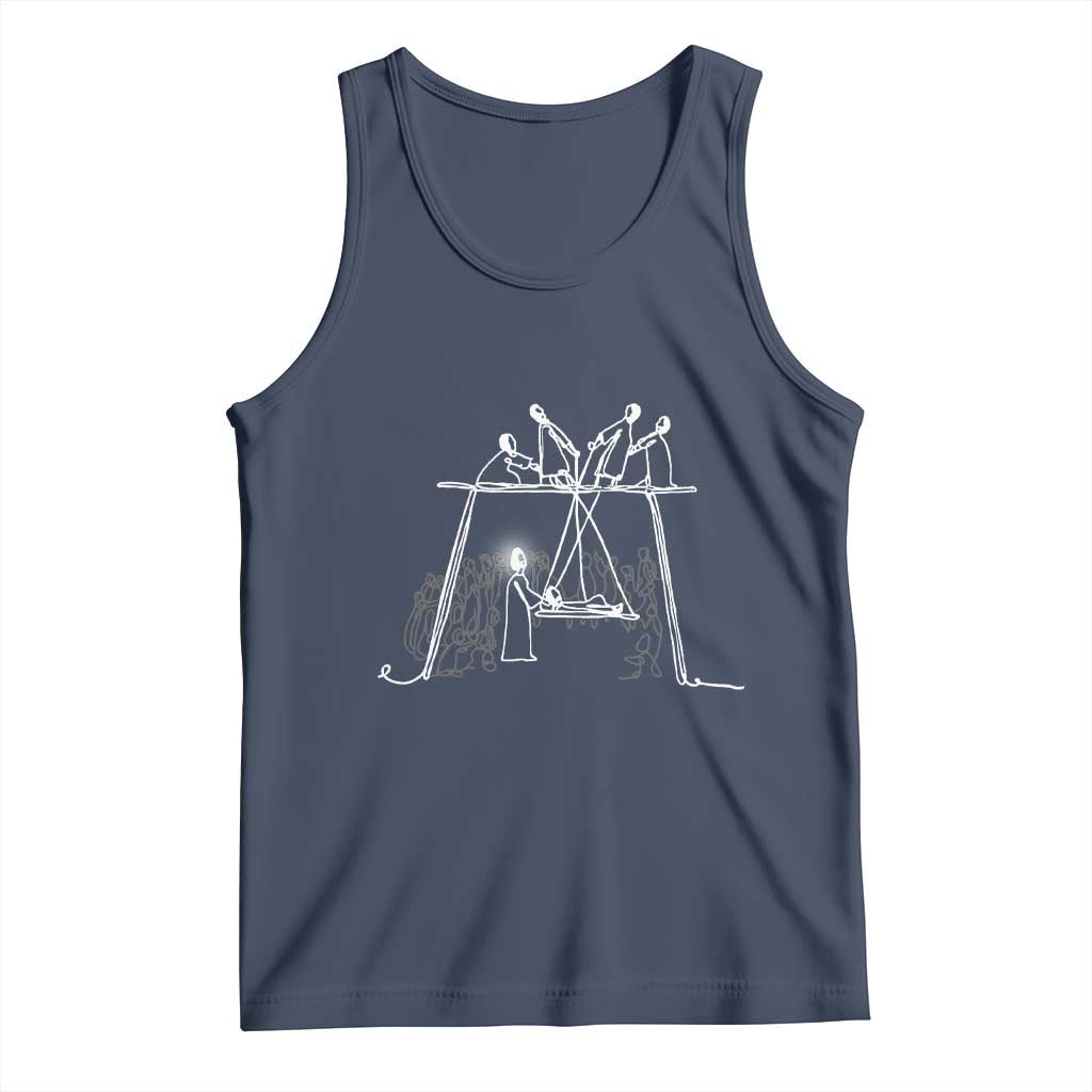 Paralyzed Man Christian Religious Jesus Healing Tank Top TS11 Navy Print Your Wear