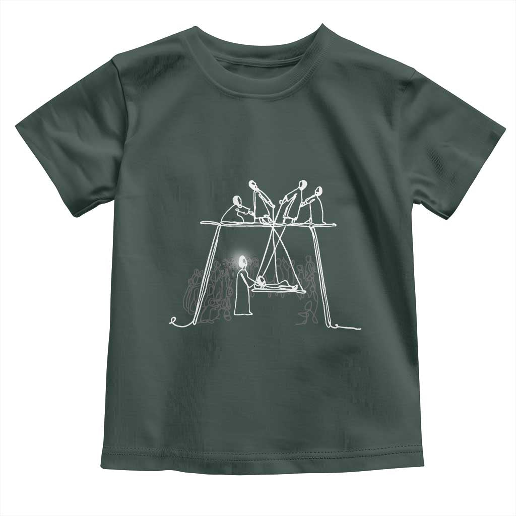 Paralyzed Man Christian Religious Jesus Healing Toddler T Shirt TS11 Dark Forest Green Print Your Wear