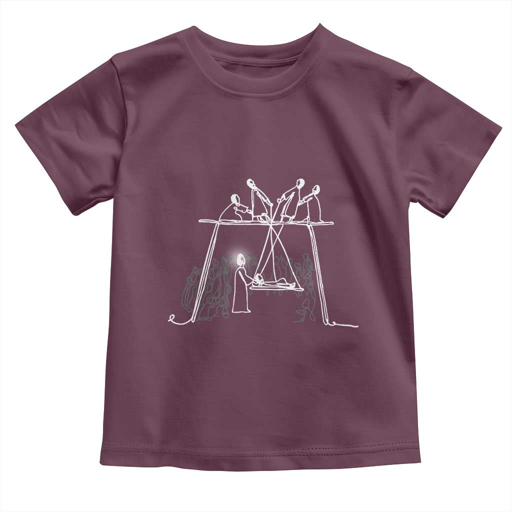 Paralyzed Man Christian Religious Jesus Healing Toddler T Shirt TS11 Maroon Print Your Wear