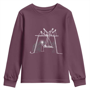 Paralyzed Man Christian Religious Jesus Healing Youth Sweatshirt TS11 Maroon Print Your Wear