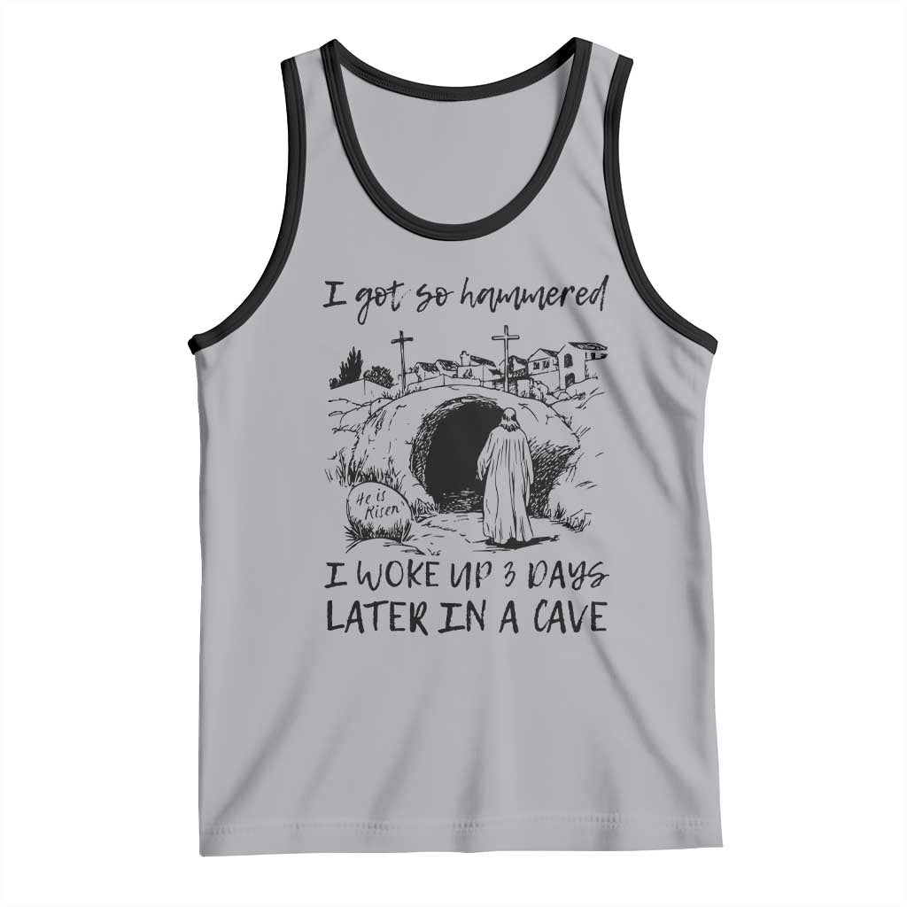Funny I Got So Hammered I Woke Up 3 Days Later In A Cave Tank Top Christian Easter Day Religious TS11 Athletic Heather Black Print Your Wear
