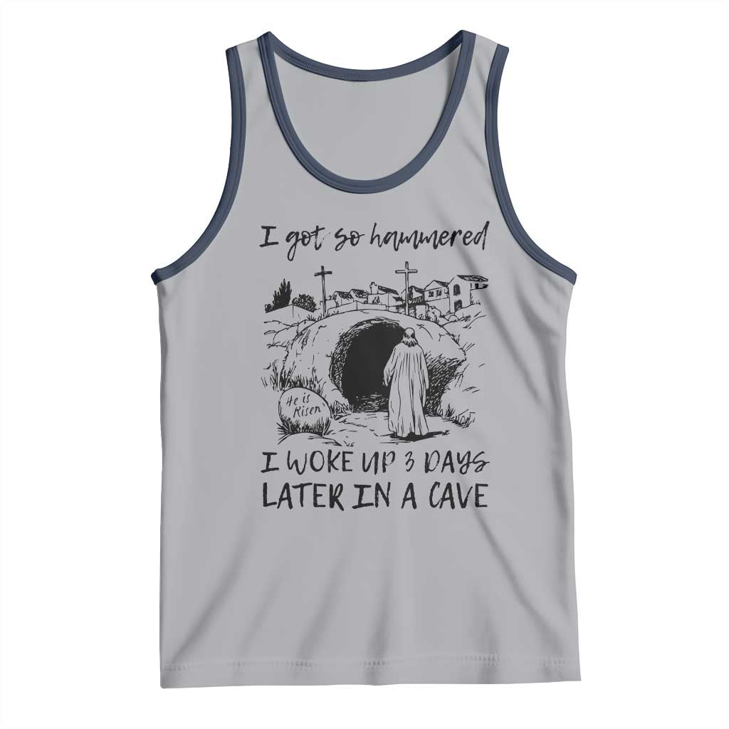 Funny I Got So Hammered I Woke Up 3 Days Later In A Cave Tank Top Christian Easter Day Religious TS11 Athletic Heather Navy Print Your Wear