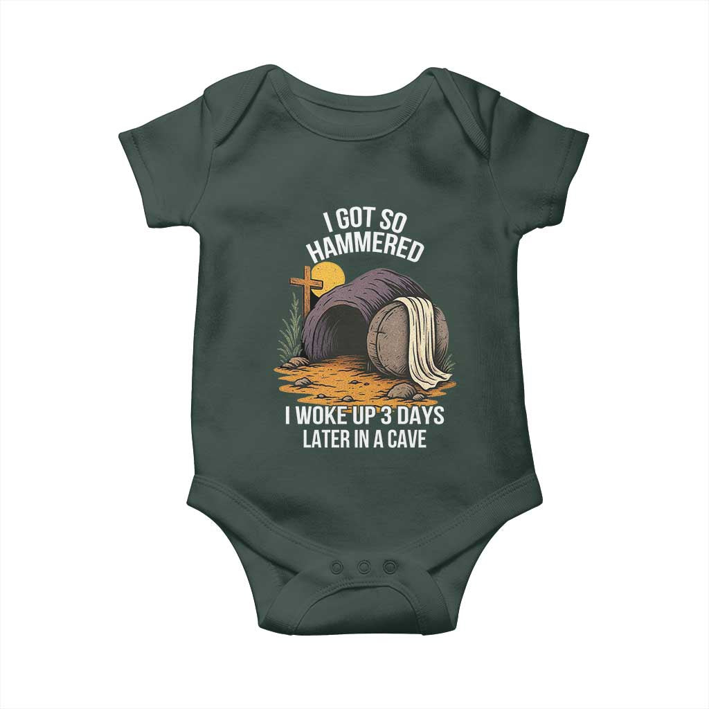 Christian Easter Day Religious Stone Baby Onesie I Got So Hammered I Woke Up 3 Days Later In A Cave TS11 Print Your Wear
