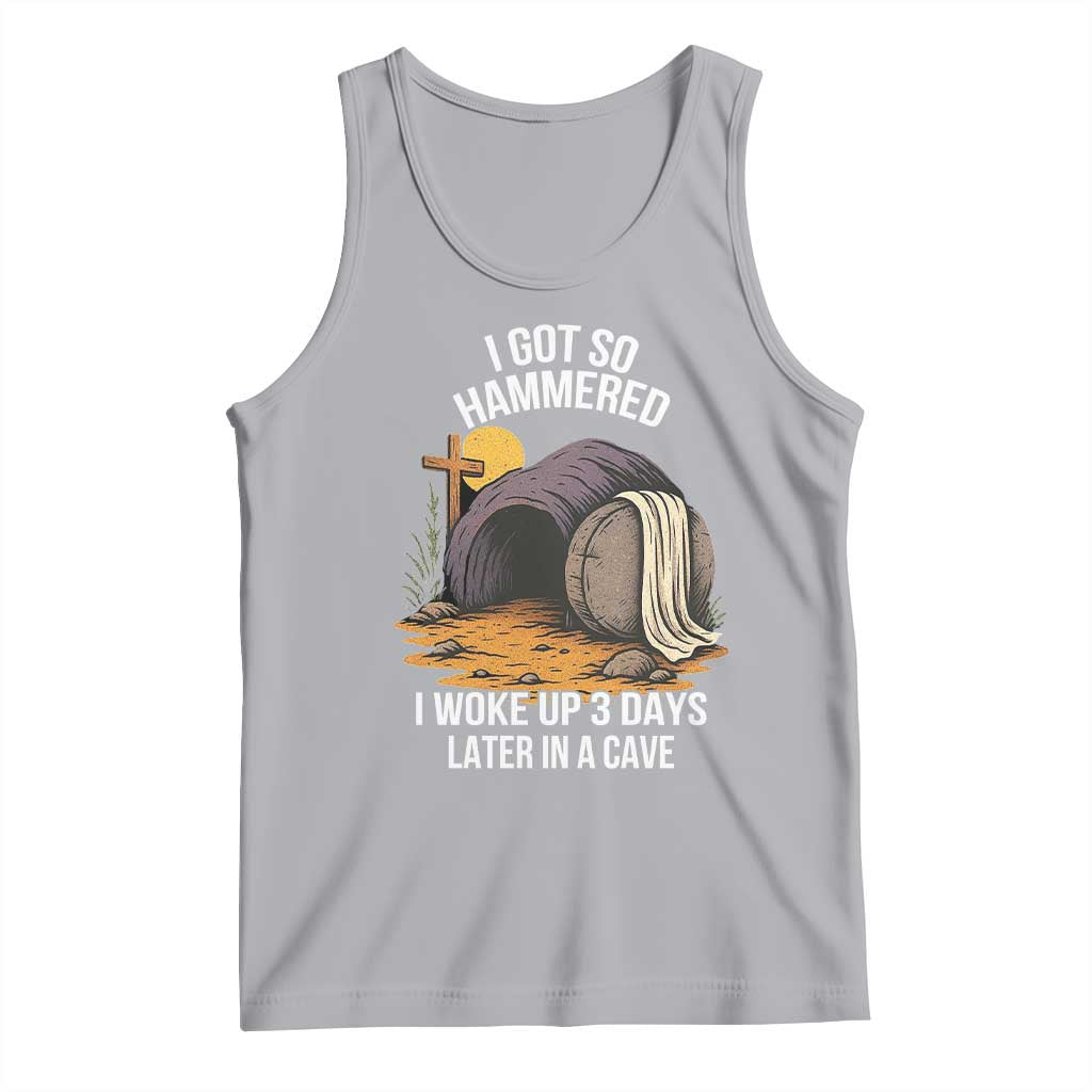 Christian Easter Day Religious Stone Tank Top I Got So Hammered I Woke Up 3 Days Later In A Cave TS11 Athletic Heather Print Your Wear