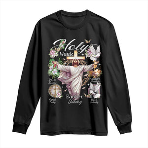 Religious Christian Easter Holy Week Christ Jesus Long Sleeve Shirt TS11 Black Print Your Wear