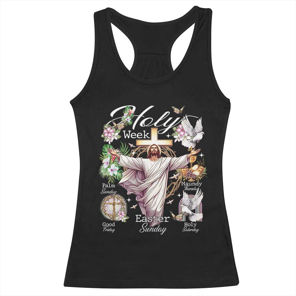 Religious Christian Easter Holy Week Christ Jesus Racerback Tank Top TS11 Black Print Your Wear