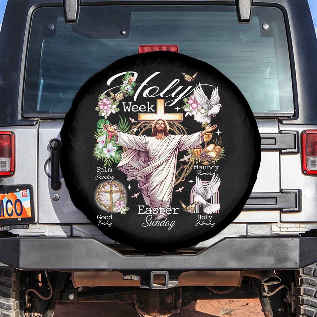 Religious Christian Easter Holy Week Christ Jesus Spare Tire Cover TS11 No hole Black Print Your Wear