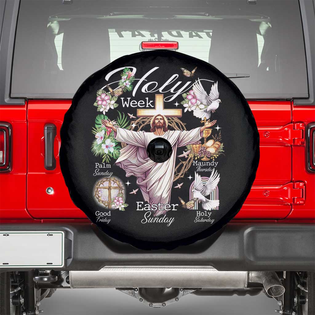 Religious Christian Easter Holy Week Christ Jesus Spare Tire Cover TS11 Black Print Your Wear