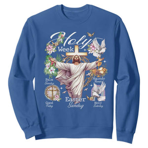 Religious Christian Easter Holy Week Christ Jesus Sweatshirt TS11 Royal Blue Print Your Wear
