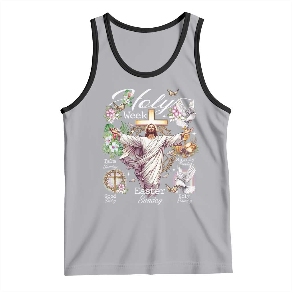 Religious Christian Easter Holy Week Christ Jesus Tank Top TS11 Athletic Heather Black Print Your Wear