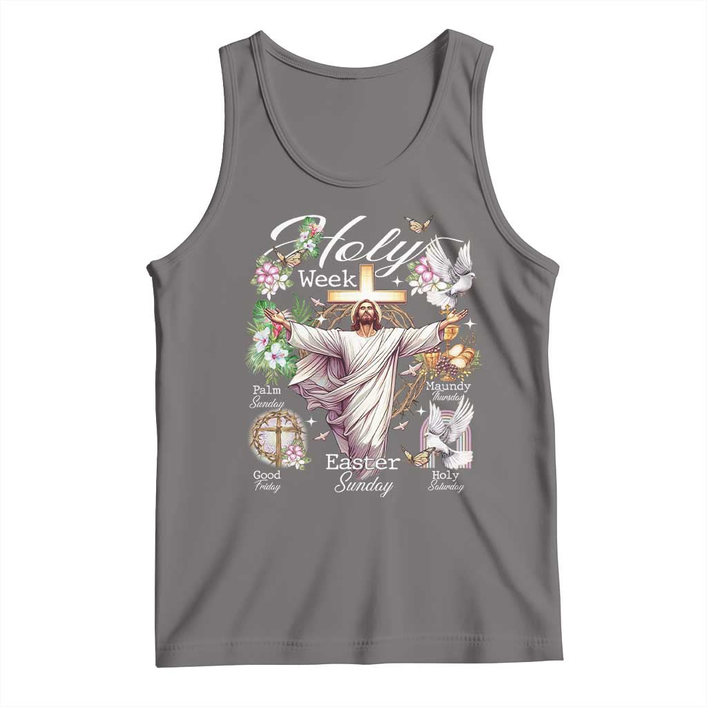 Religious Christian Easter Holy Week Christ Jesus Tank Top TS11 Deep Heather Print Your Wear
