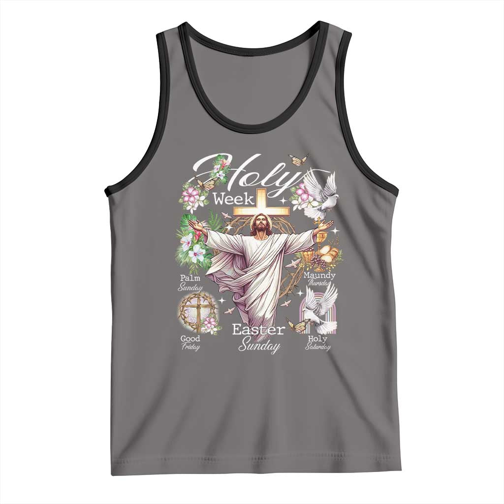 Religious Christian Easter Holy Week Christ Jesus Tank Top TS11 Deep Heather Black Print Your Wear