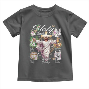 Religious Christian Easter Holy Week Christ Jesus Toddler T Shirt TS11 Dark Heather Print Your Wear