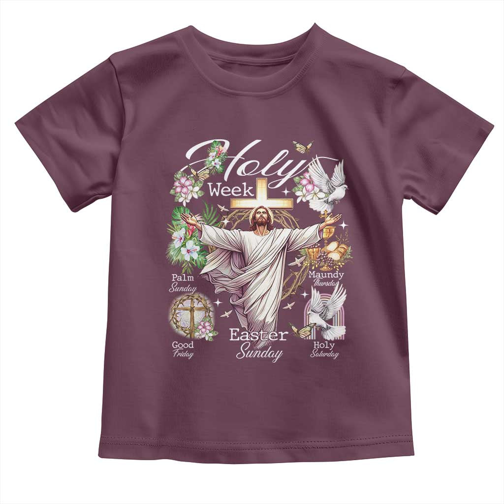 Religious Christian Easter Holy Week Christ Jesus Toddler T Shirt TS11 Maroon Print Your Wear