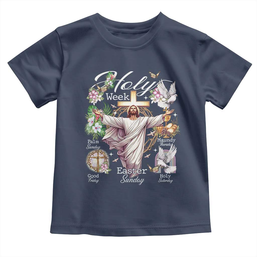 Religious Christian Easter Holy Week Christ Jesus Toddler T Shirt TS11 Navy Print Your Wear