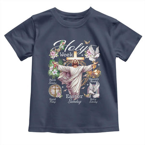 Religious Christian Easter Holy Week Christ Jesus Toddler T Shirt TS11 Navy Print Your Wear