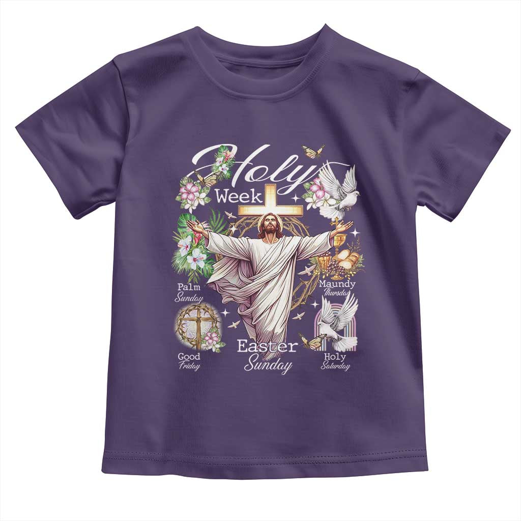 Religious Christian Easter Holy Week Christ Jesus Toddler T Shirt TS11 Purple Print Your Wear