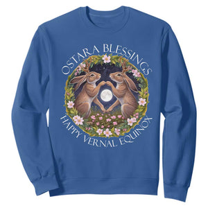 Ostara Blessings Happy Vernal Equinox Sweatshirt Ostara Pagan Eostre Easter Day Wolpertinger TS11 Royal Blue Print Your Wear