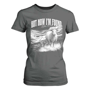But Now I'm Found T Shirt For Women Christian Faith Sheep TS11 Dark Heather Print Your Wear