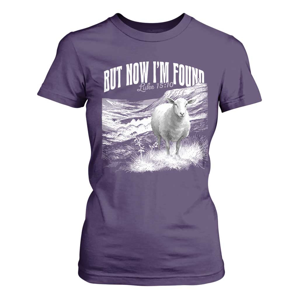But Now I'm Found T Shirt For Women Christian Faith Sheep TS11 Purple Print Your Wear