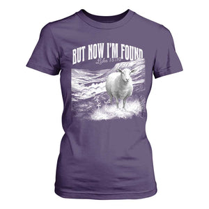 But Now I'm Found T Shirt For Women Christian Faith Sheep TS11 Purple Print Your Wear