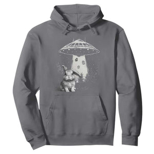 Funny Easter Day UFO Bunny Alien Eggs Hoodie TS11 Charcoal Print Your Wear