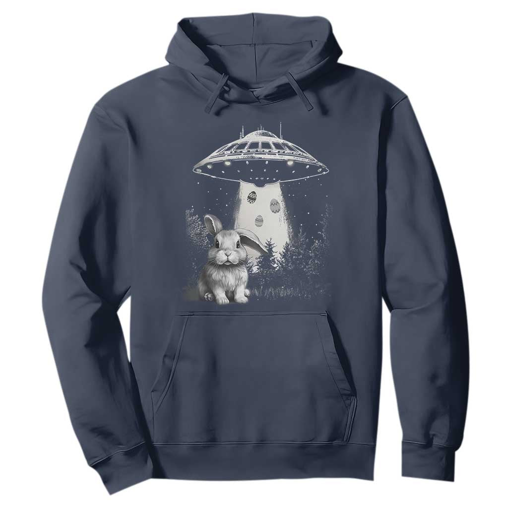Funny Easter Day UFO Bunny Alien Eggs Hoodie TS11 Navy Print Your Wear