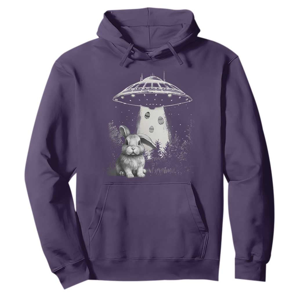 Funny Easter Day UFO Bunny Alien Eggs Hoodie TS11 Purple Print Your Wear