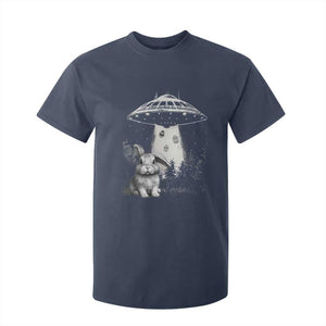 Funny Easter Day UFO Bunny Alien Eggs T Shirt For Kid TS11 Navy Print Your Wear