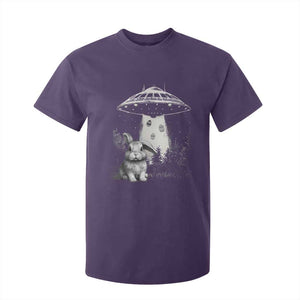 Funny Easter Day UFO Bunny Alien Eggs T Shirt For Kid TS11 Purple Print Your Wear