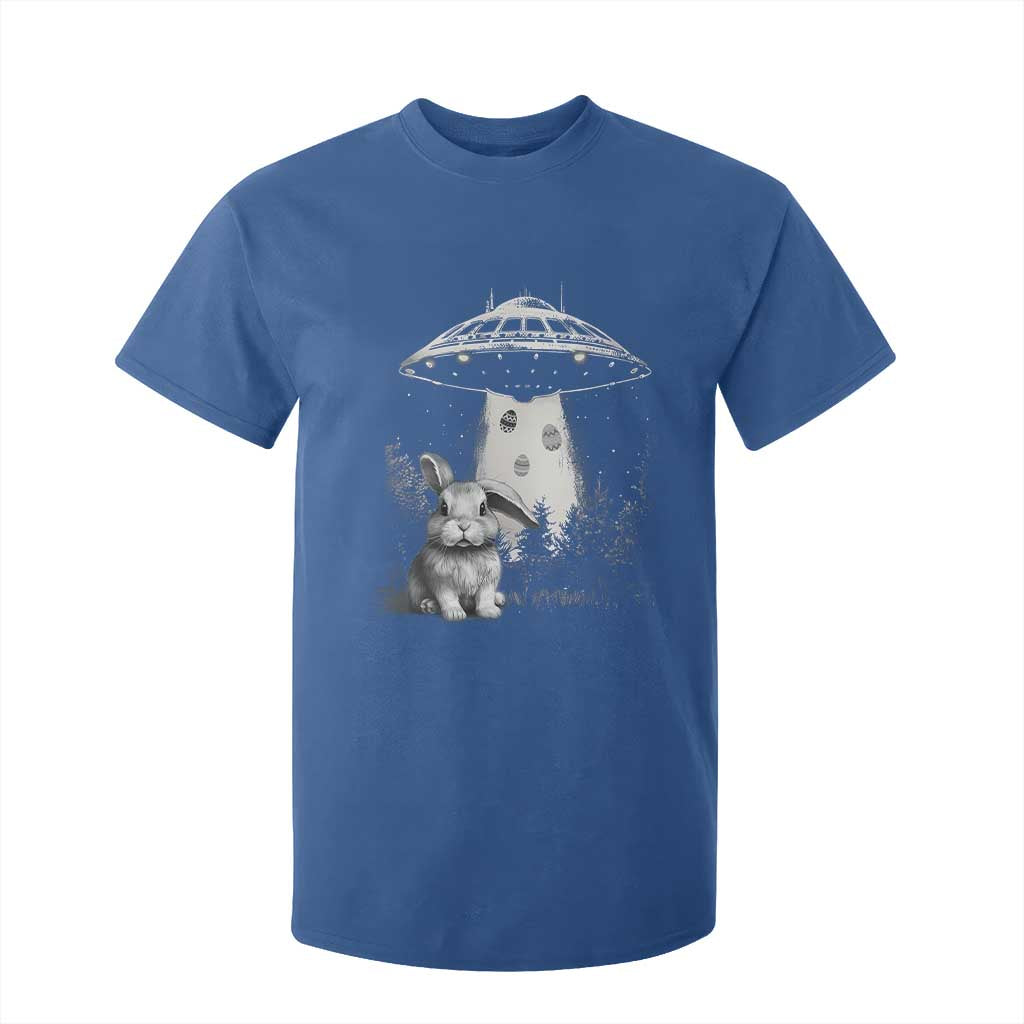 Funny Easter Day UFO Bunny Alien Eggs T Shirt For Kid TS11 Royal Blue Print Your Wear