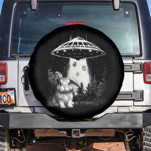 Funny Easter Day UFO Bunny Alien Eggs Spare Tire Cover TS11 No hole Black Print Your Wear