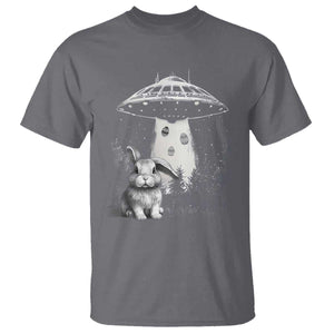 Funny Easter Day UFO Bunny Alien Eggs T Shirt TS11 Charcoal Print Your Wear