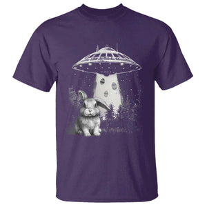 Funny Easter Day UFO Bunny Alien Eggs T Shirt TS11 Purple Print Your Wear