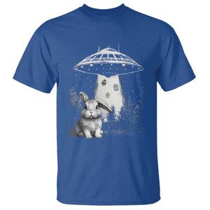 Funny Easter Day UFO Bunny Alien Eggs T Shirt TS11 Royal Blue Print Your Wear