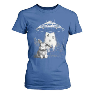 Funny Easter Day UFO Bunny Alien Eggs T Shirt For Women TS11 Royal Blue Print Your Wear