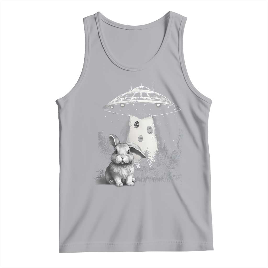 Funny Easter Day UFO Bunny Alien Eggs Tank Top TS11 Athletic Heather Print Your Wear