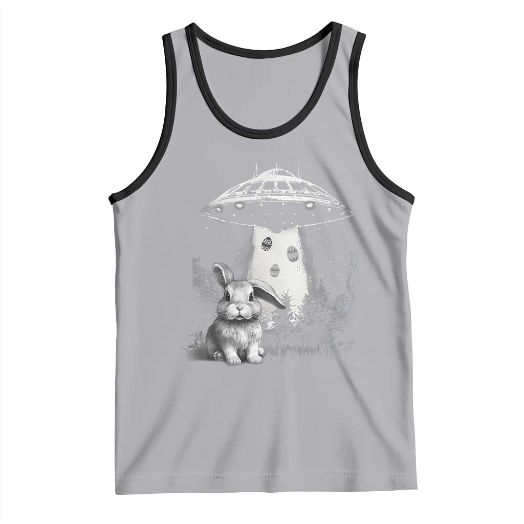 Funny Easter Day UFO Bunny Alien Eggs Tank Top TS11 Athletic Heather Black Print Your Wear