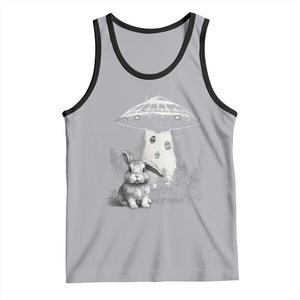 Funny Easter Day UFO Bunny Alien Eggs Tank Top TS11 Athletic Heather Black Print Your Wear