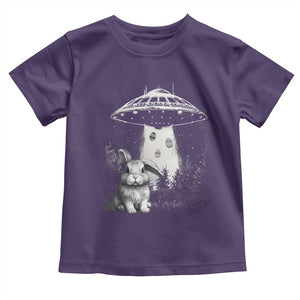 Funny Easter Day UFO Bunny Alien Eggs Toddler T Shirt TS11 Purple Print Your Wear