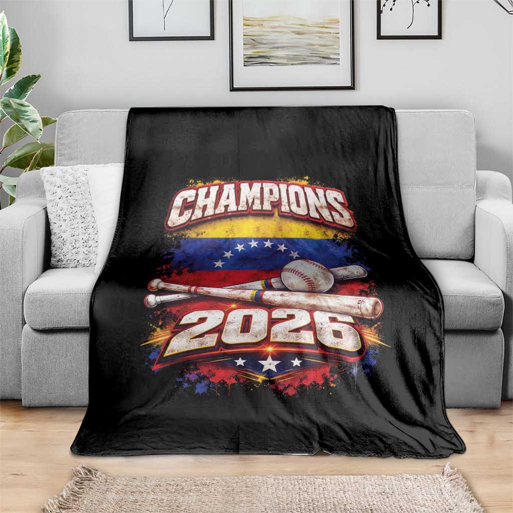 Venezuela Champions 2026 Baseball Lover Venezuelan Flag Throw Blanket TS11 Print Your Wear