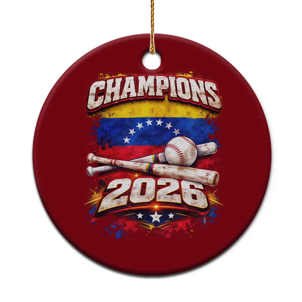 Venezuela Champions 2026 Baseball Lover Venezuelan Flag Ceramic Ornament TS11 1pc Red Print Your Wear