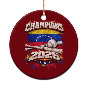 Venezuela Champions 2026 Baseball Lover Venezuelan Flag Ceramic Ornament TS11 1pc Red Print Your Wear