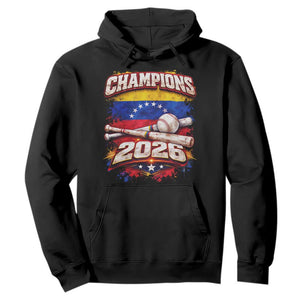 Venezuela Champions 2026 Baseball Lover Venezuelan Flag Hoodie TS11 Black Print Your Wear