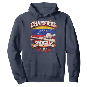 Venezuela Champions 2026 Baseball Lover Venezuelan Flag Hoodie TS11 Navy Print Your Wear