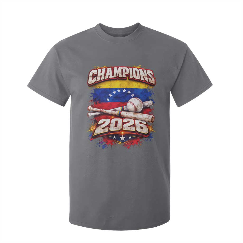 Venezuela Champions 2026 Baseball Lover Venezuelan Flag T Shirt For Kid TS11 Charcoal Print Your Wear
